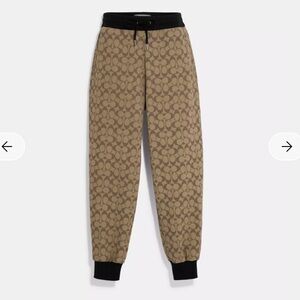 Coach Tan Patterned Joggers